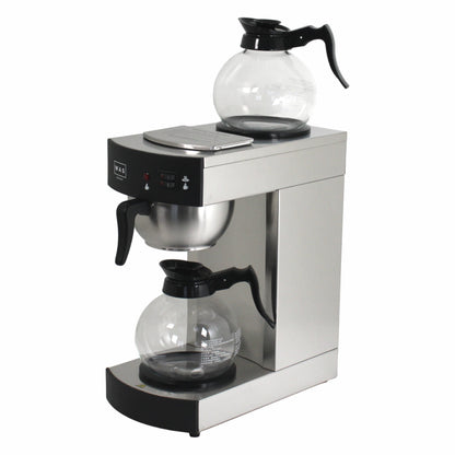 WAS Germany Filter Kaffeemaschine 1,8L Edelstahl 2 Kaffeekannen Warmhalteplatte