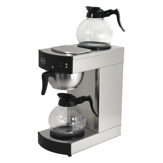 WAS Germany Filter Kaffeemaschine 1,8L Edelstahl 2 Kaffeekannen Warmhalteplatte