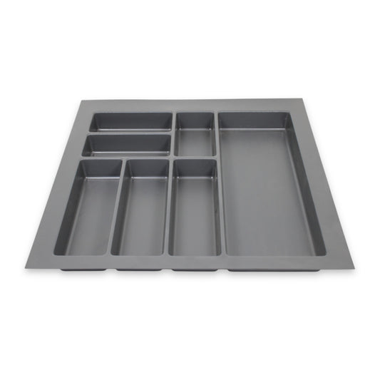 Sedia Concept Besteckeinsatz für 60 cm Schublade Kunststoff Zuschneidbar Grau