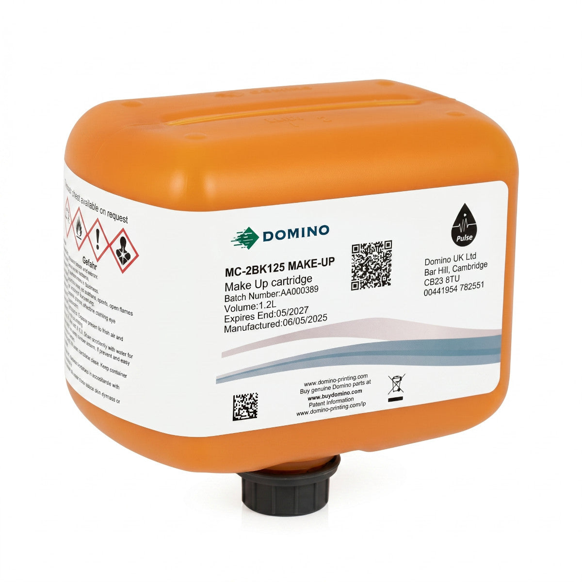 Domino MC-2BK125 Make-Up Loesungsmittel für Continuous Inkjet Drucker Ax-Serie