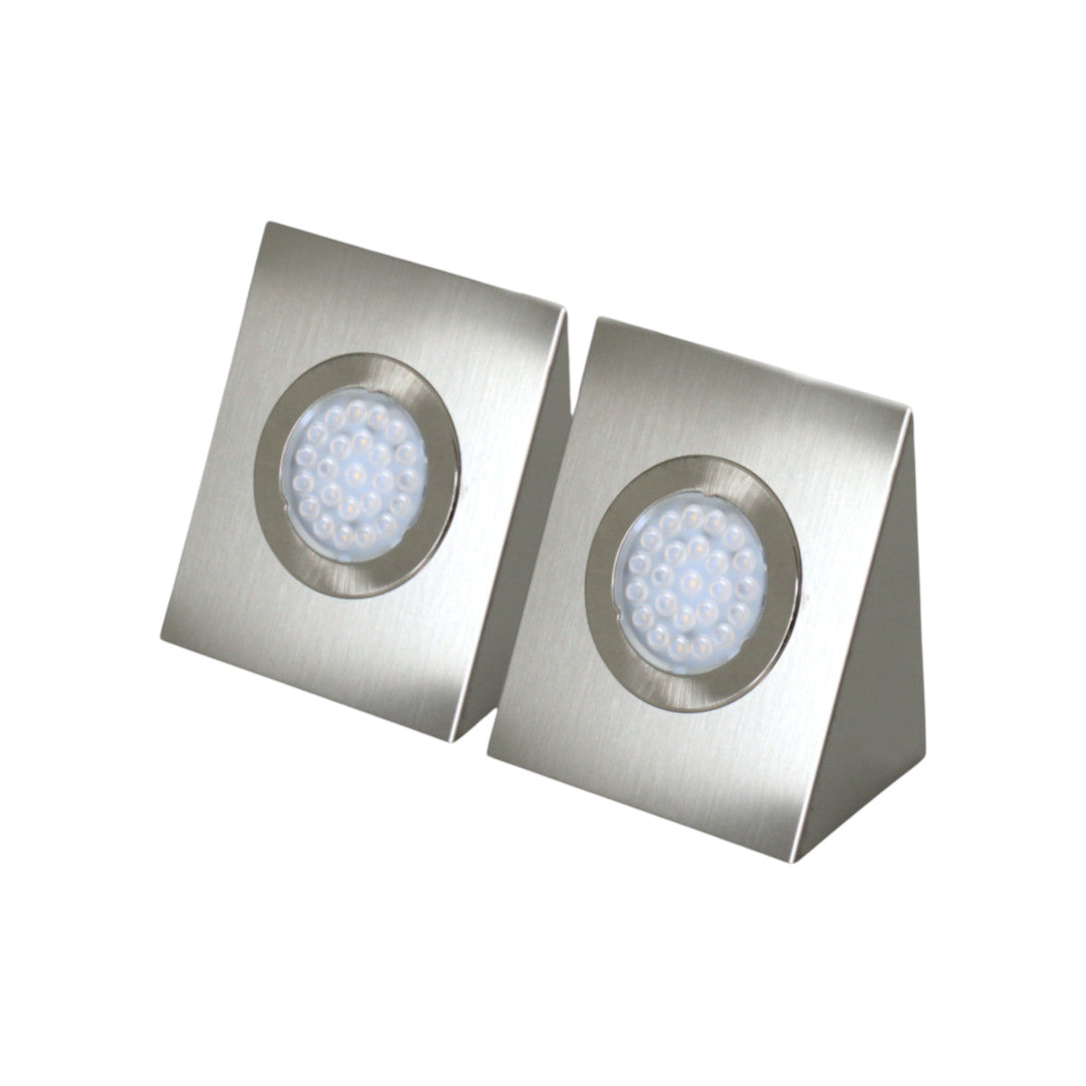 Domus Line 2er Set Babylon LED-Einbauleuchten 2x1,7 W Edelstahl Keilförmig