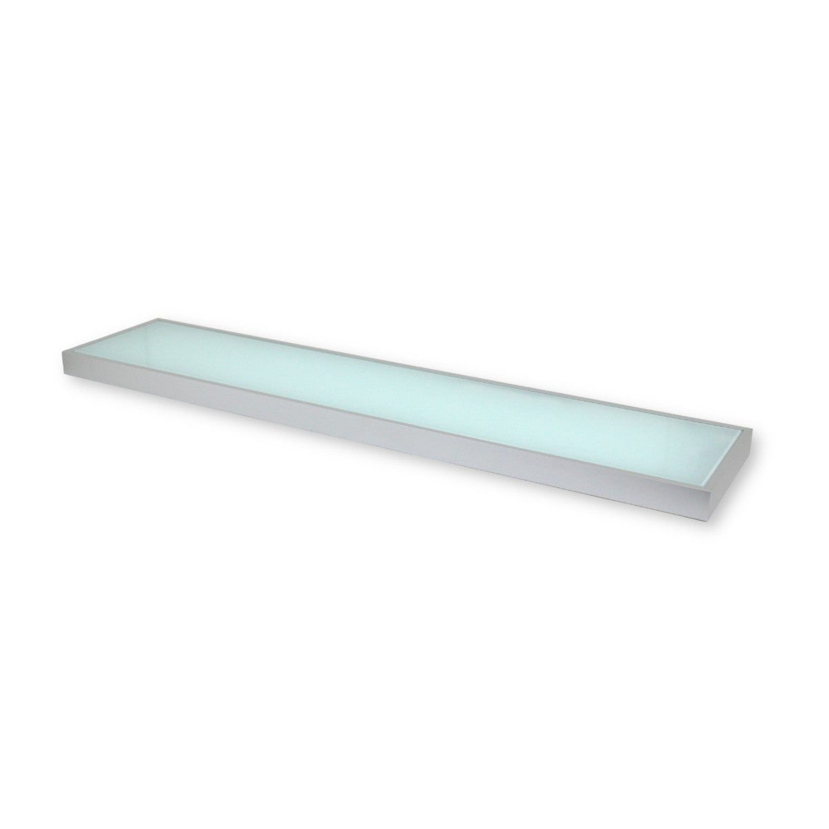 LED Glasbodenleuchte "Sushi" 90cm Edelstahl Wandregal 8,2W Leuchtregal kaltweiß