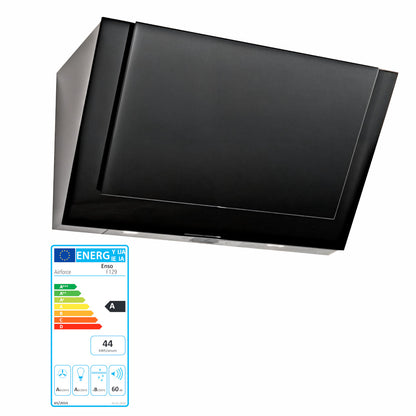 Airforce F129 A ENSO ECO 90 cm BK Kopffreihaube Umluftversion ohne Kamin Schwarz