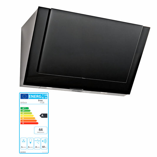 Airforce F129 A ENSO ECO 90 cm BK Kopffreihaube Umluftversion ohne Kamin Schwarz