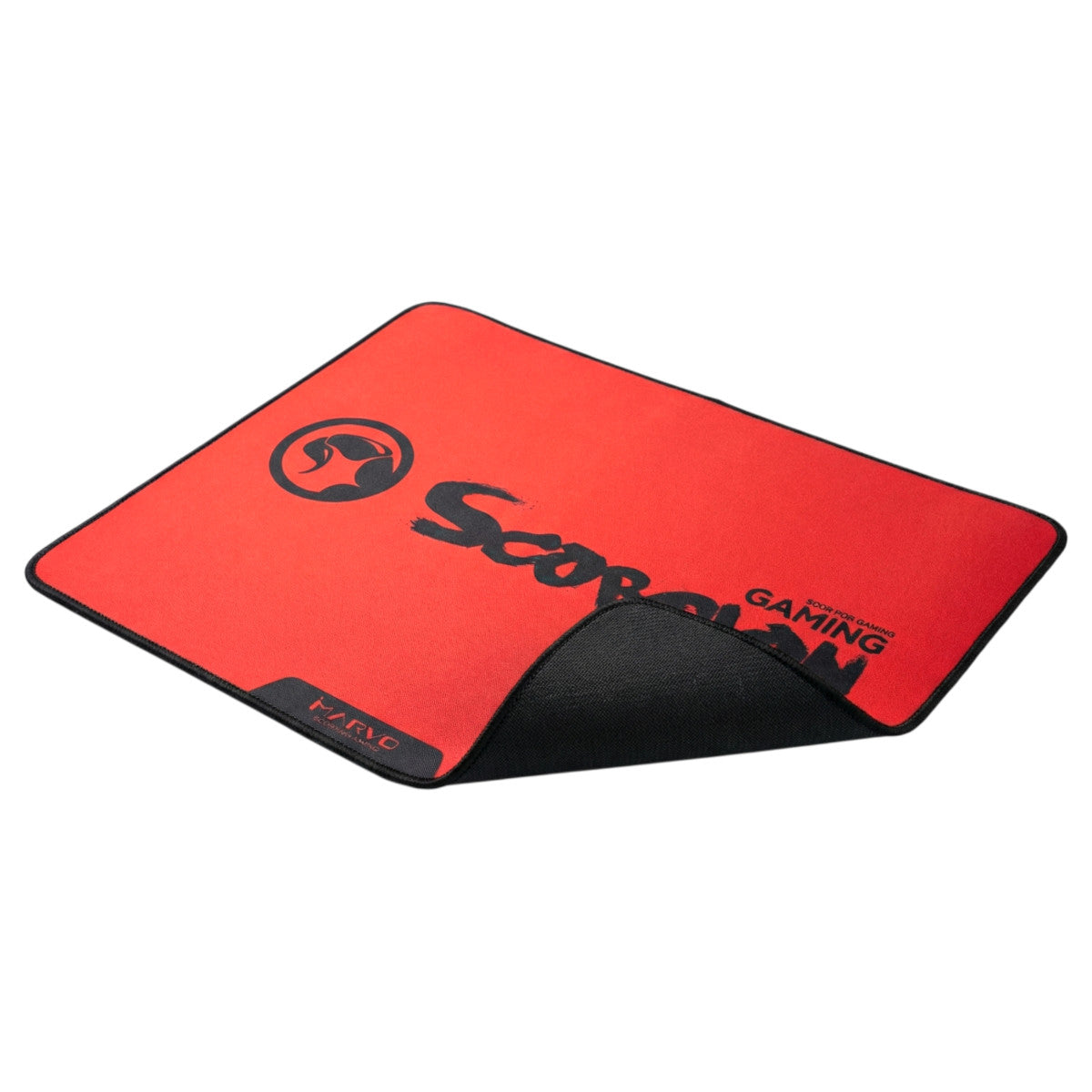 Marvo Scorpion G18 RD L Gaming Mauspad Rot Schwarz 450 x 400 x 3 mm