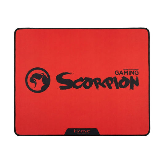 Marvo Scorpion G18 RD L Gaming Mauspad Rot Schwarz 450 x 400 x 3 mm