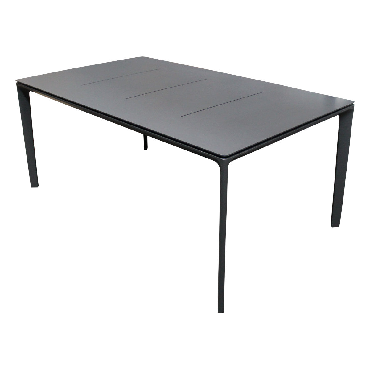 Gloster CARVER Tisch 100 x 170 x 73 cm Aluminium 6 Sitzplätze grau Meteor