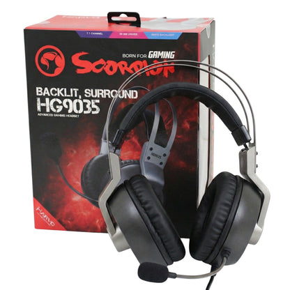 Marvo HG9035GY 7.1 USB Wired Gaming Headset Over-ear Kopfhörer Schwarz Grau