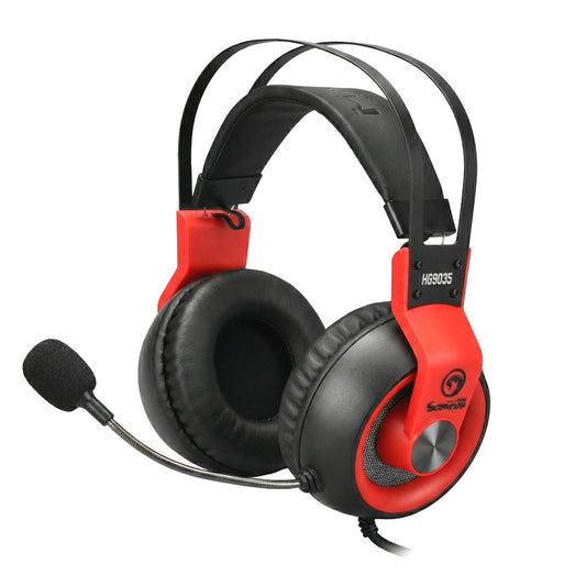 Marvo HG9035RD 7.1 USB Wired Gaming Headset Over-ear Kopfhörer Schwarz Rot