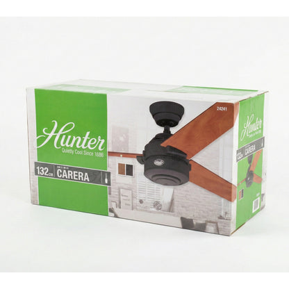 Hunter 24241 Carera Deckenventilator 132 cm Graphit Kastanie ohne Licht