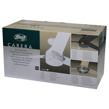 Hunter 24243 Carera Deckenventilator Nickel Ahorn Walnuss Echtholz 132 cm