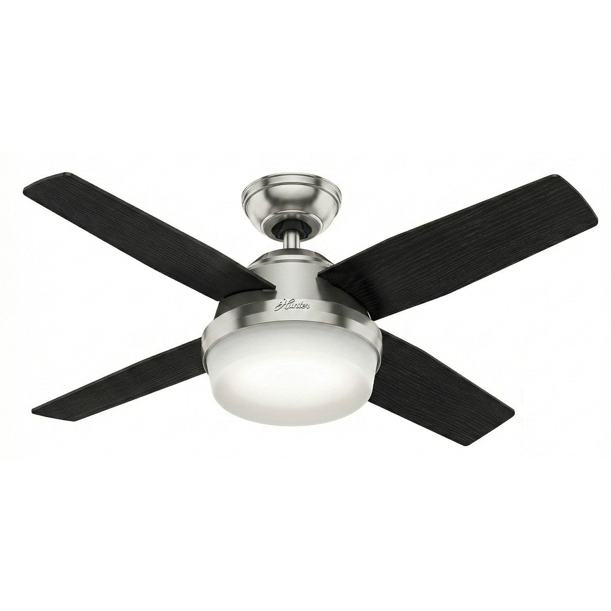 Hunter 50628 Dante Deckenventilator Licht 112 cm Nickel Dunkelbraun Fernbed.