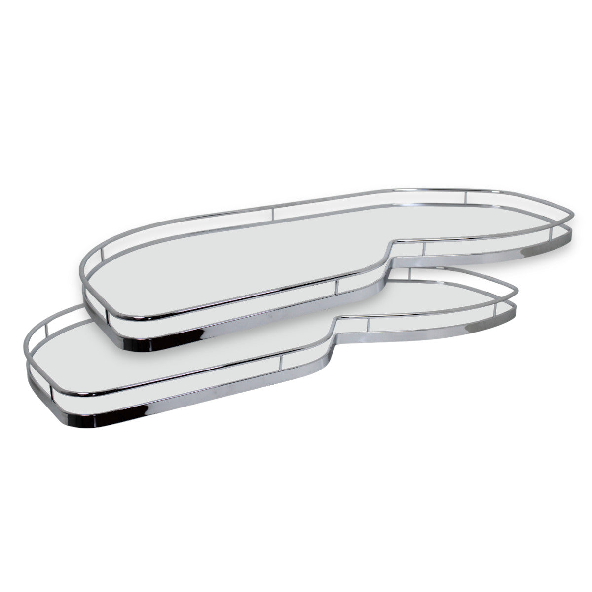 Kesseböhmer LeMans II Classic Eckschrank Schwenkauszug 60 cm links Weiß Chrom