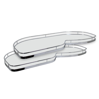 Kesseböhmer LeMans II Classic Eckschrank Schwenkauszug 60 cm links Weiß Chrom