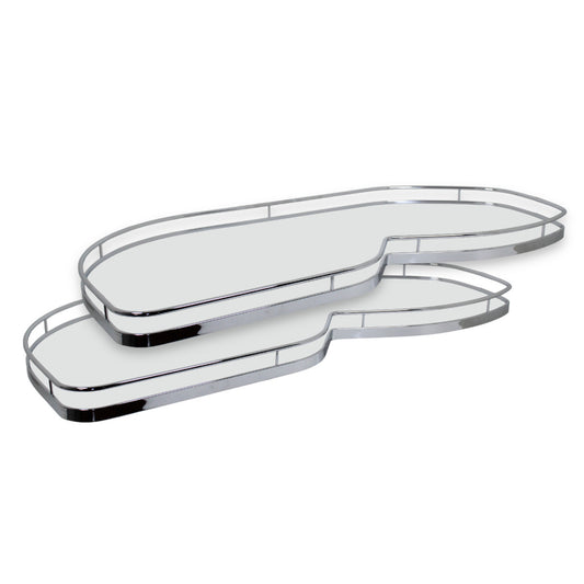 Kesseböhmer LeMans II Classic Eckschrank Schwenkauszug 60 cm links Weiß Chrom
