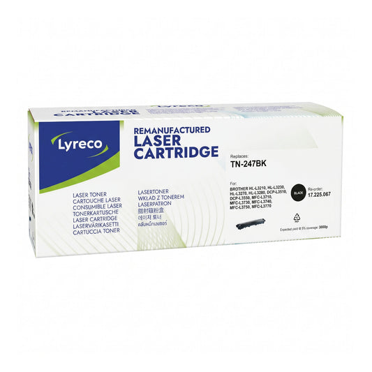 Lyreco TN-247BK Remanufactured Leasertoner Black Komp. mit Brother 3000 Seiten