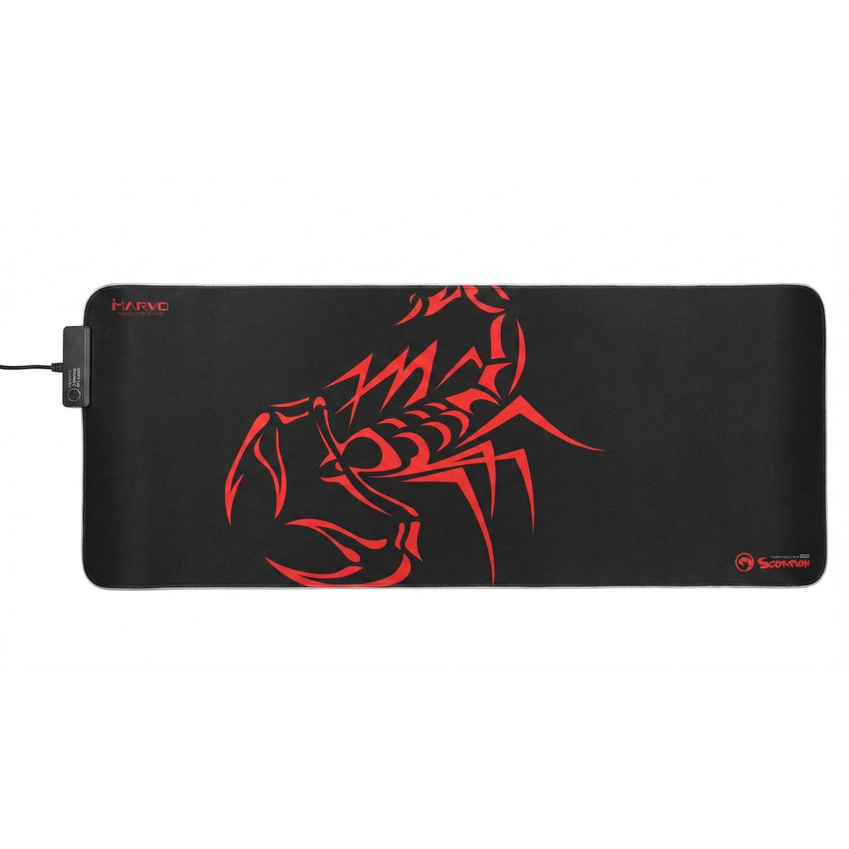 Marvo Scorpion MG010 XL Gaming Mauspad Schwarz Rot RGB USB 800 x 300 x 4 mm