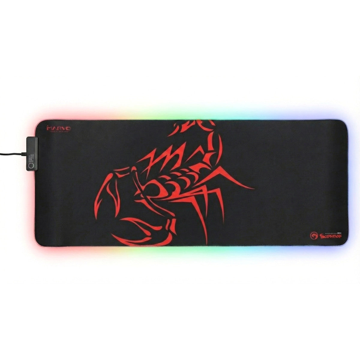 Marvo Scorpion MG010 XL Gaming Mauspad Schwarz Rot RGB USB 800 x 300 x 4 mm