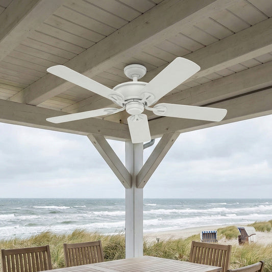Hunter 50557 Maribel Outdoor Deckenventilator Zugschalter Weiß 132 cm