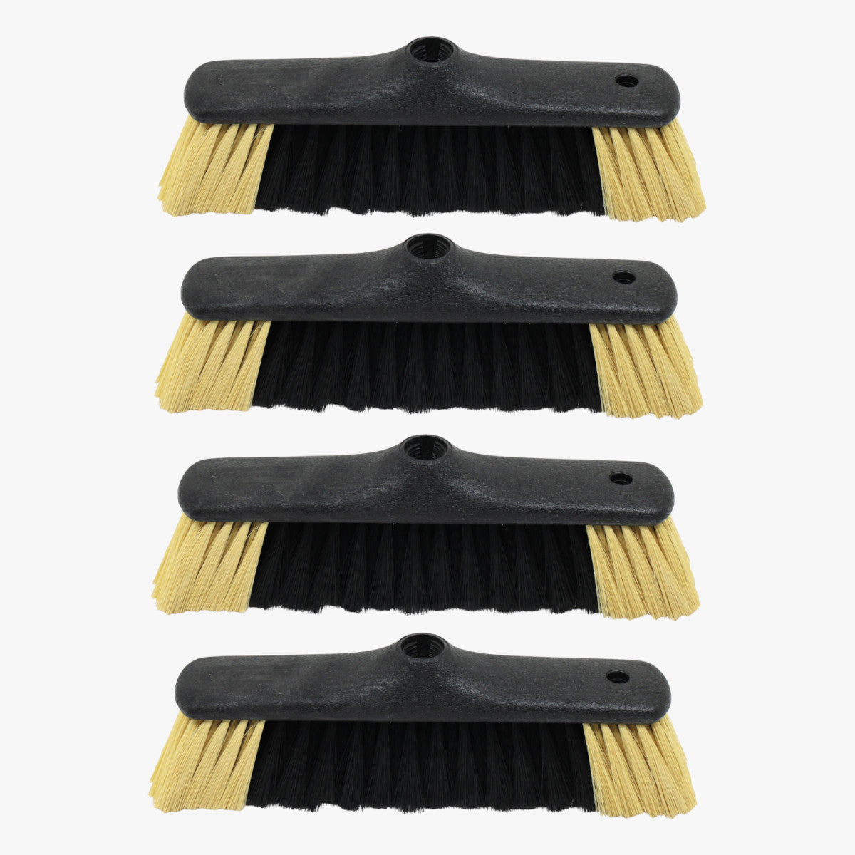 4 Stück Stubenbesen Kunststoff Zimmerbesen Besen Schwarz Haarmischung 28 cm