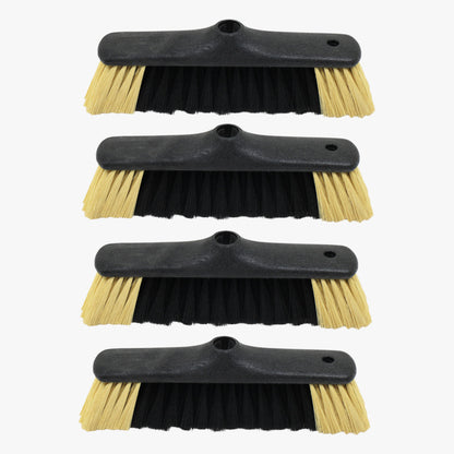 4 Stück Stubenbesen Kunststoff Zimmerbesen Besen Schwarz Haarmischung 28 cm