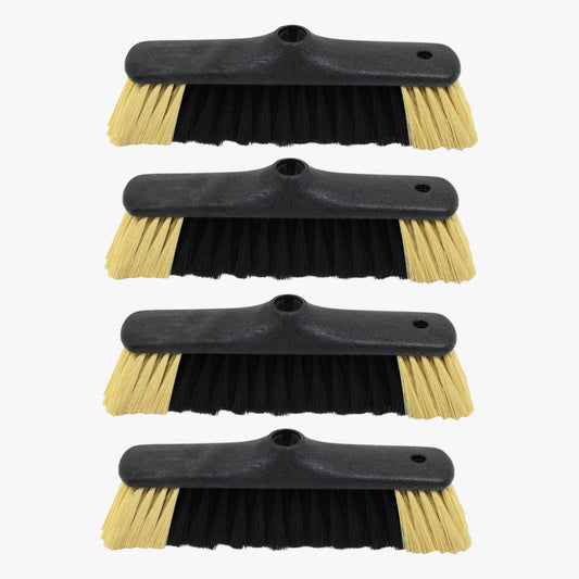 4 Stück Stubenbesen Kunststoff Zimmerbesen Besen Schwarz Haarmischung 28 cm
