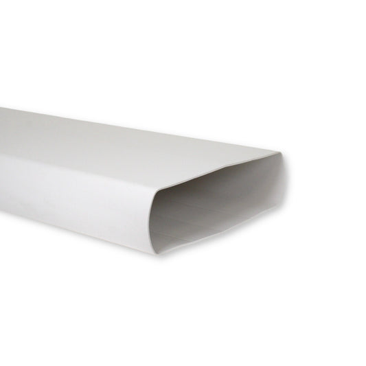 1m Vierkantrohr Flachkanal 230 x 70 mm Kunststoffrohr Abluft Küche PVC opal Weiß
