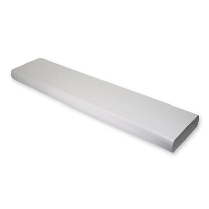 1m Vierkantrohr Flachkanal 230 x 70 mm Kunststoffrohr Abluft Küche PVC opal Weiß