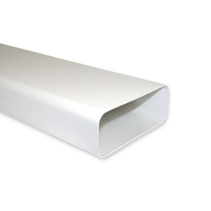 1m optimAIRo Vierkantrohr 222x89 mm N20004 Kunststoffrohr Abluft Küche PVC Weiß