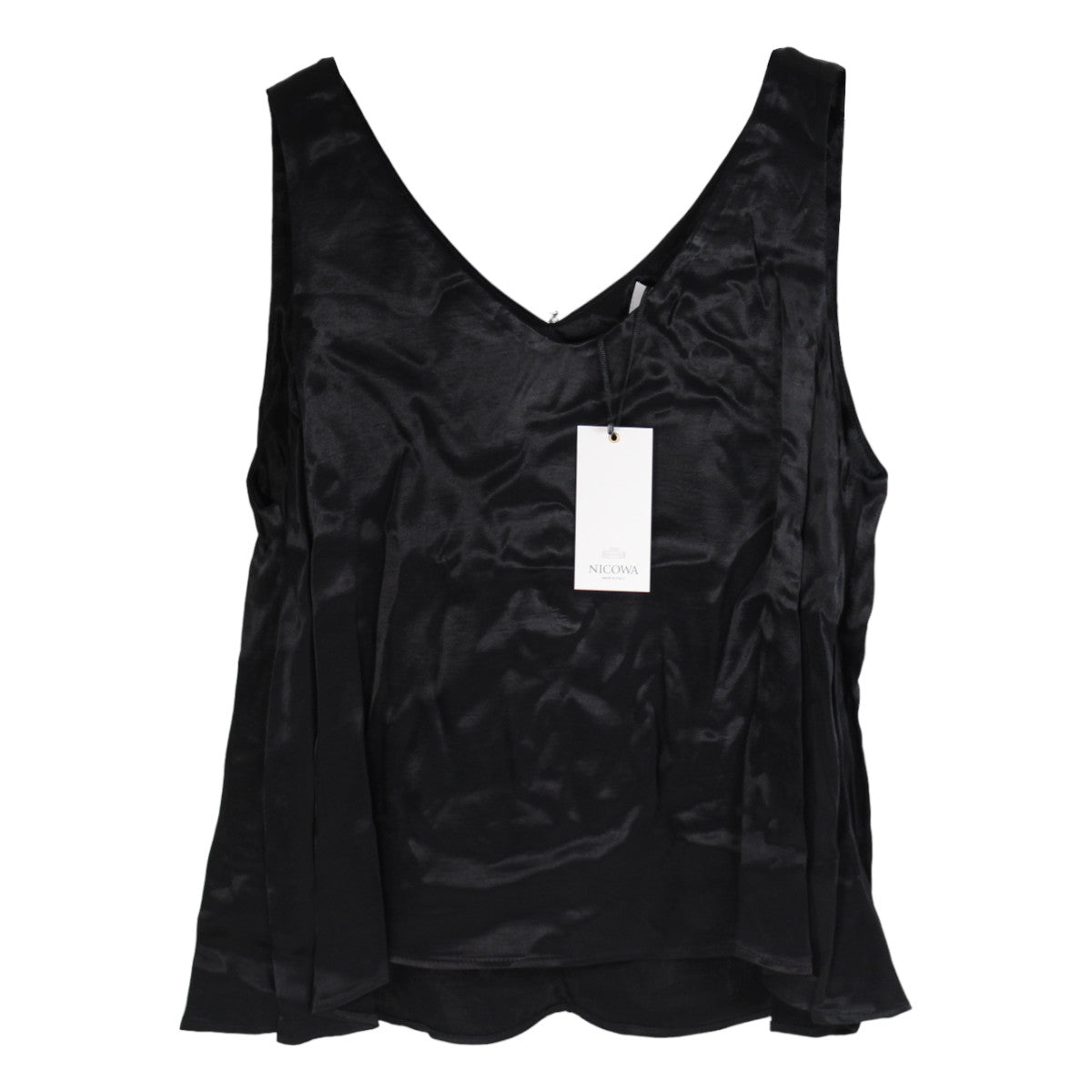 Nicowa NC8A12009011E SETANA Satin Top Bluse Black Schwarz Größe 34 - 42