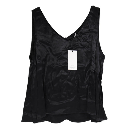 Nicowa NC8A12009011E SETANA Satin Top Bluse Black Schwarz Größe 34 - 42
