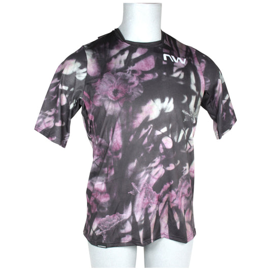 Northwave BOMB Flower Jersey Black/Purple Herrem Fahrradtrikot Kurzarm Gr. L