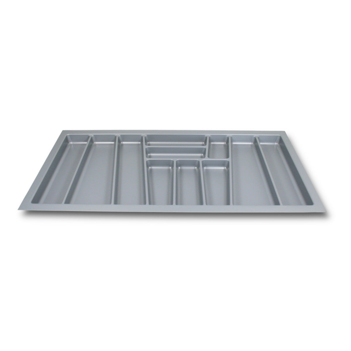 ORGA-BOX II Besteckeinsatz für Nobilia 100 cm Schublade Zuschneidbar Silbergrau