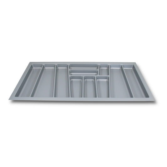 ORGA-BOX II Besteckeinsatz für Nobilia 100 cm Schublade Zuschneidbar Silbergrau