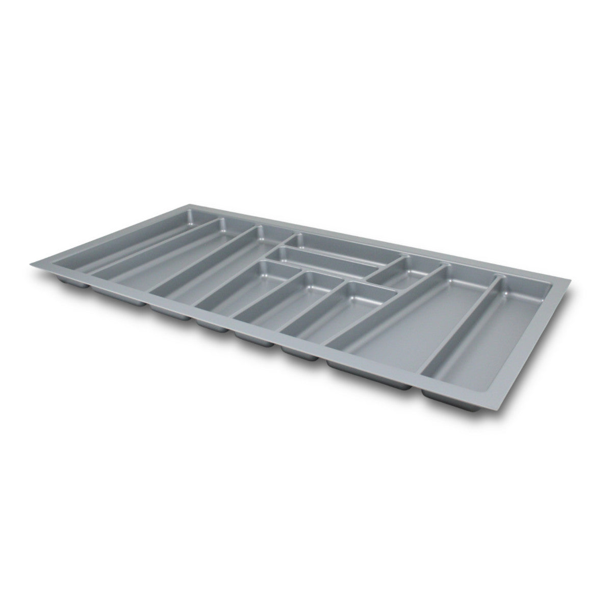 ORGA-BOX II Besteckeinsatz für Nobilia 100 cm Schublade Zuschneidbar Silbergrau
