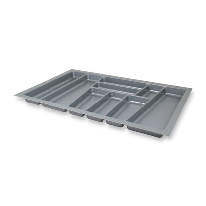 ORGA-BOX II Besteckeinsatz für Nobilia 80 cm Schublade Zuschneidbar Silbergrau