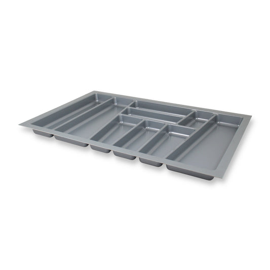 ORGA-BOX II Besteckeinsatz für Nobilia 80 cm Schublade Zuschneidbar Silbergrau