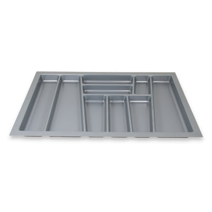 ORGA-BOX II Besteckeinsatz für Nobilia 80 cm Schublade Zuschneidbar Silbergrau
