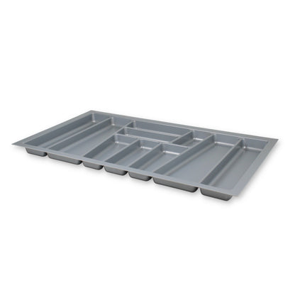 ORGA-BOX II Besteckeinsatz für Nobilia 90 cm Schublade Zuschneidbar Silbergrau