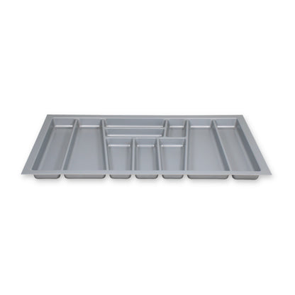 ORGA-BOX II Besteckeinsatz für Nobilia 90 cm Schublade Zuschneidbar Silbergrau