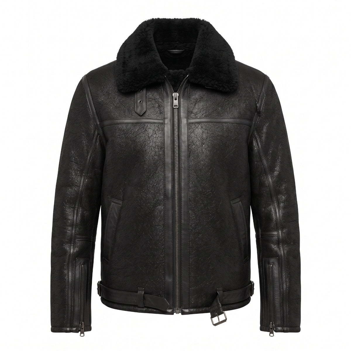 PME Legend Nightflight Lederjacke Black Leather Jacket Innenfutter 100% Wolle