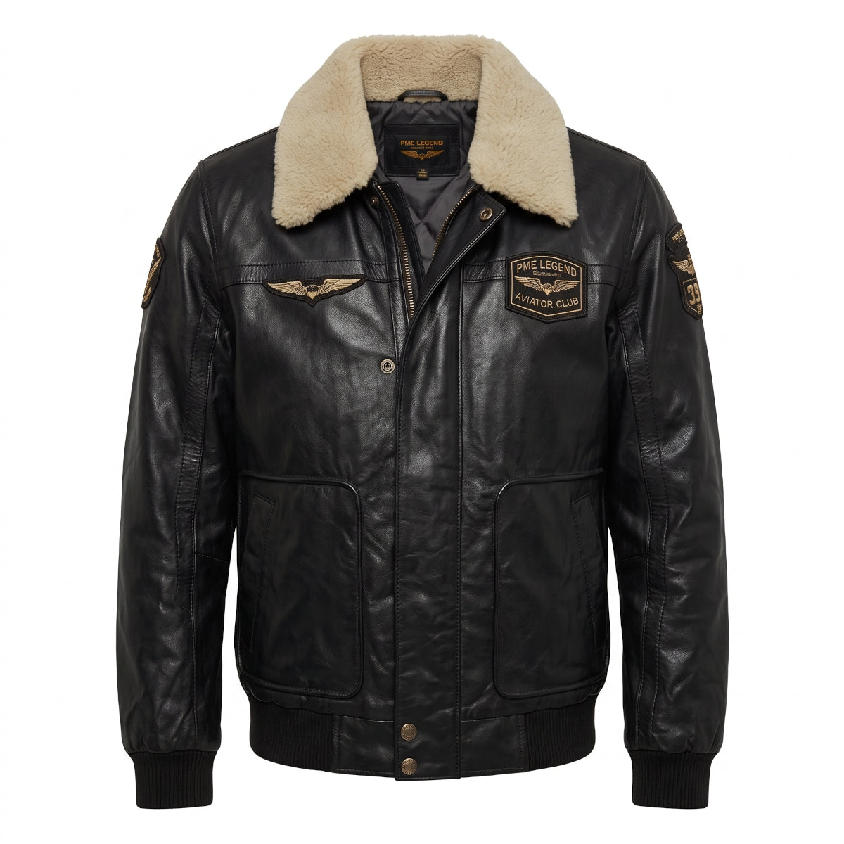 PME Legend Hudson Lederjacke Black Bomber Leather Jacket Größe S Special Note