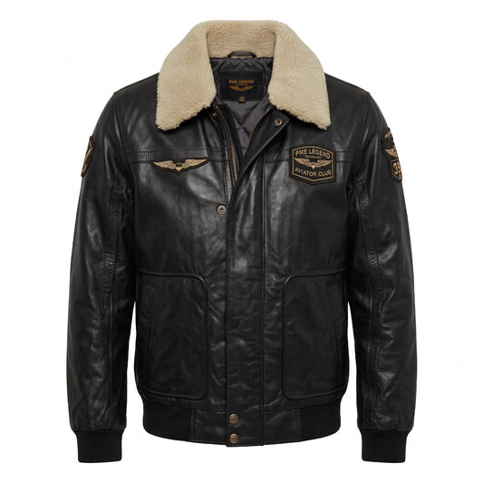 PME Legend Hudson Lederjacke Black Bomber Leather Jacket Größe S Special Note