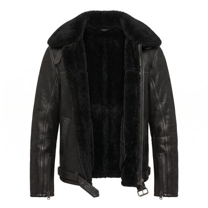 PME Legend Nightflight Lederjacke Black Leather Jacket Innenfutter 100% Wolle