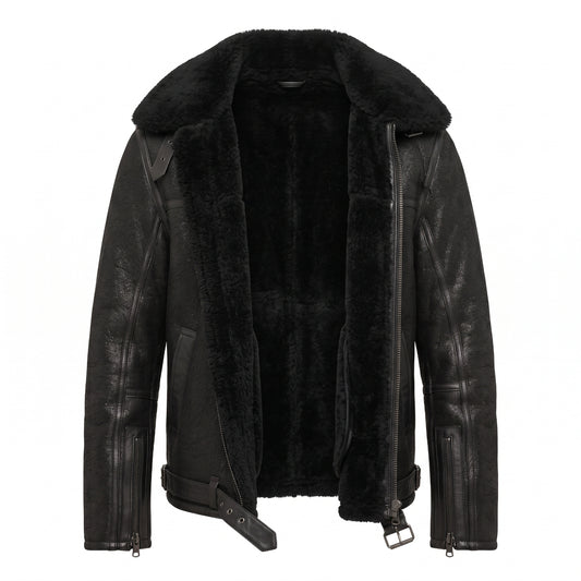 PME Legend Nightflight Lederjacke Black Leather Jacket Innenfutter 100% Wolle