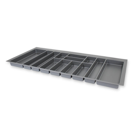 Sedia Concept Besteckeinsatz für 120 cm Schublade Kunststoff Zuschneidbar Grau