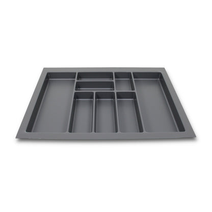 Sedia Concept Besteckeinsatz für 80 cm Schublade Kunststoff Zuschneidbar Grau