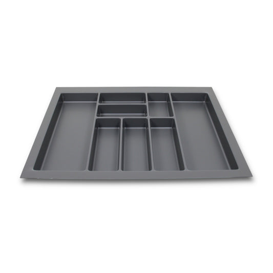 Sedia Concept Besteckeinsatz für 80 cm Schublade Kunststoff Zuschneidbar Grau