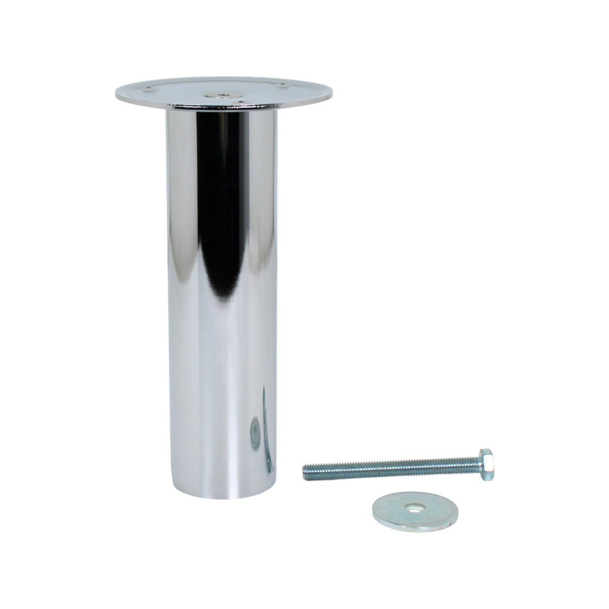 Strate Barkonsolenfuß Thekenfuß Stützfuß gerade Ø 60 Höhe 220 mm in Chrom