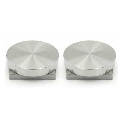Strate Glasplattenadapter 2er Set Conect Edelstahl für gerade Konsolen/Stützfüße